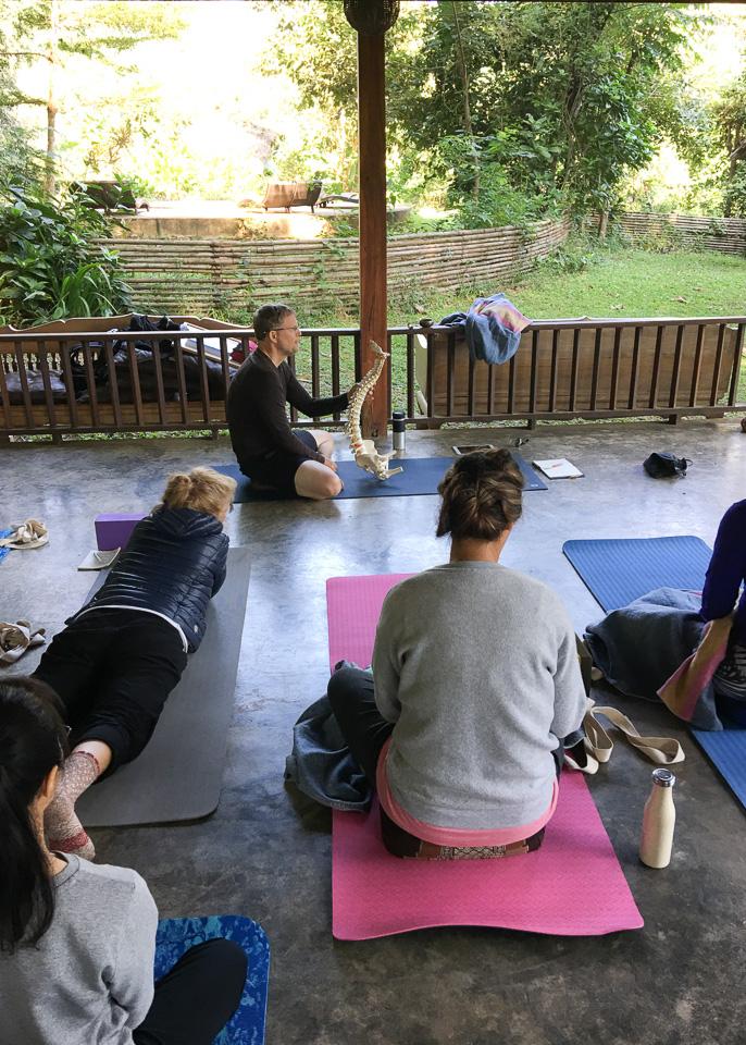Yoga retreats in Chiang Mai include anatomy sessions 